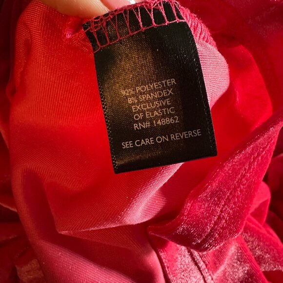 Torrid Velvet Shirred Front Flutter Sleeve Top Tea Berry size 2 - Picture 6 of 7